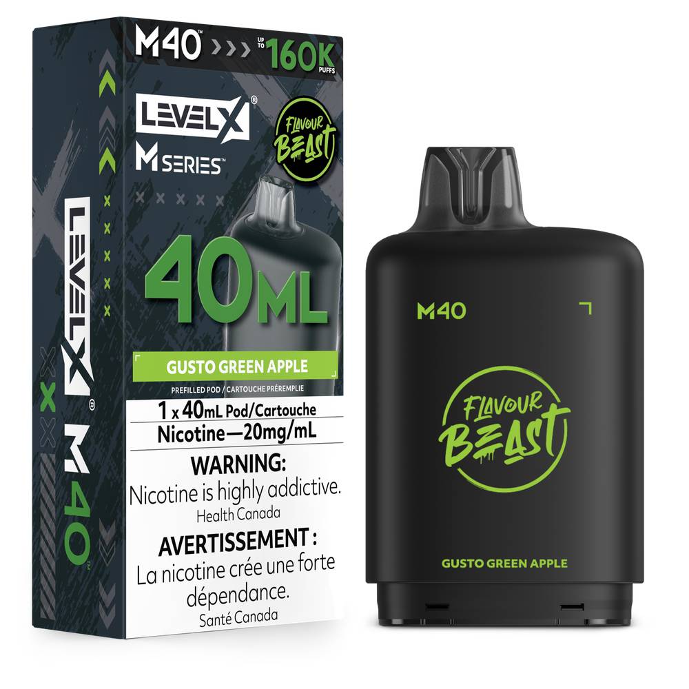 Flavour Beast LEVEL X M 40mL 160K Pod - Gusto Green Apple